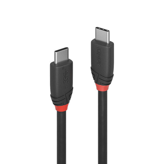 Кабель USB 3.2 Type C Lindy 0.5m - Черный