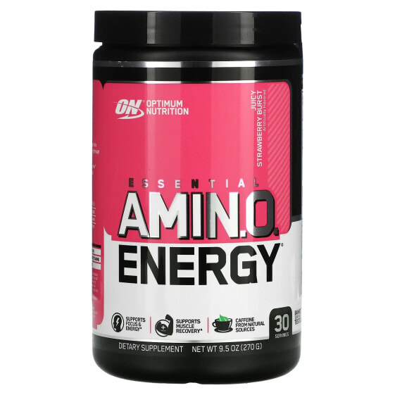 Optimum Nutrition, Essential Amin.O. Energy, голубая малина, 270 г (9,5 унций)