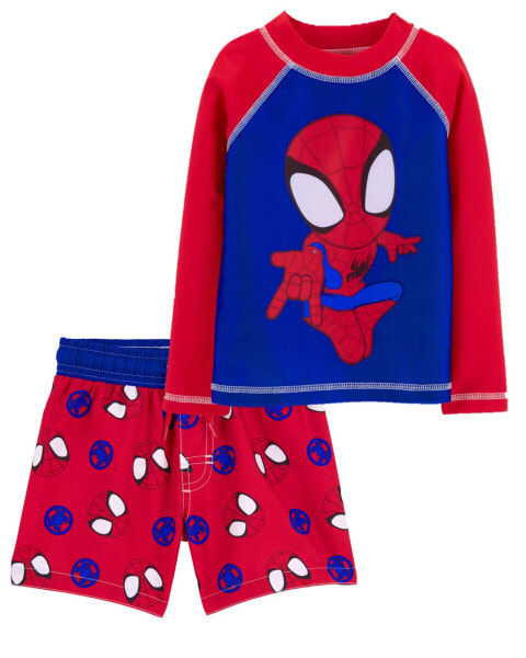 Toddler Spider-Man Rashguard & Swim Trunks Set 2T