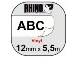 DYMO IND Durable Vinyl Labels - 12mm x 5,5m - Черный на белом - 1 шт. - Многоцветный - Прямая термопечать - Винил - -40 - 80 °C
