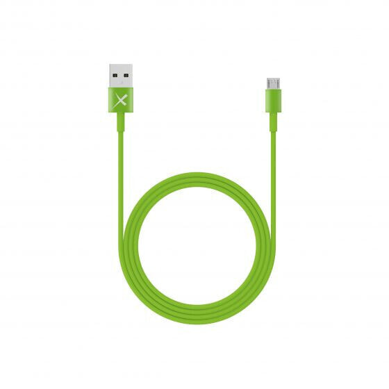 Xlayer 214097 - 1 m - Micro-USB A - USB A - USB 2.0 - Green