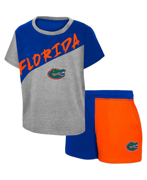 Комплект: Футболка и шорты детское для мальчиков и девочек OuterStuff Florida Gators Серый меланжевый