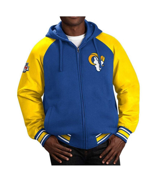 Куртка для мужчин G-III Sports by Carl Banks Los Angeles Rams Defender Varsity синего цвета