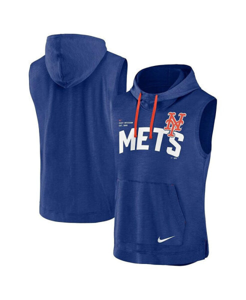 Men's Royal New York Mets Athletic Sleeveless Hooded T-shirt