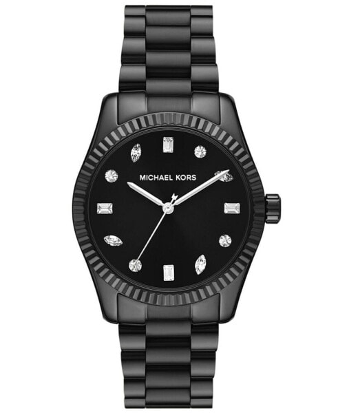 Women's Lexington Three-Hand Black Stainless Steel Watch 38mm