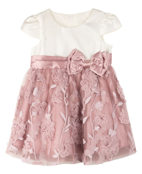 Baby Girls Social Dress with Rosettes