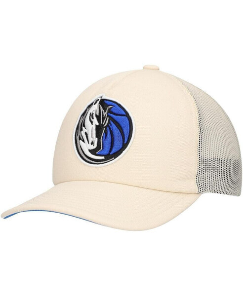 Men's Cream Dallas Mavericks Trucker Adjustable Hat