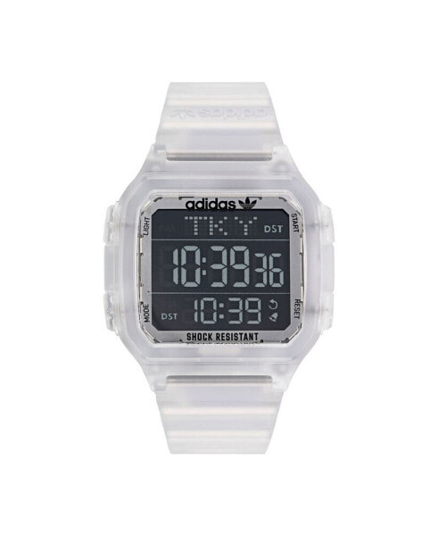 Часы Adidas Gmt Digital One Clear Resin Strap Watch