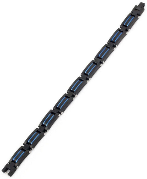 Браслет Sutton Stainless Steel Black and Blue Link.
