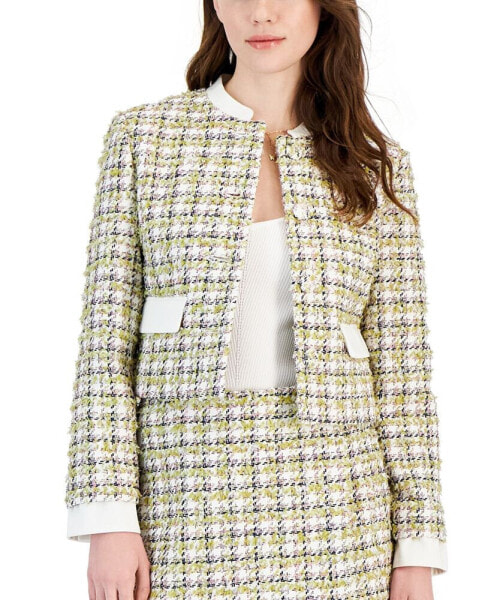 Women's Tweed Button-Front Jacket
