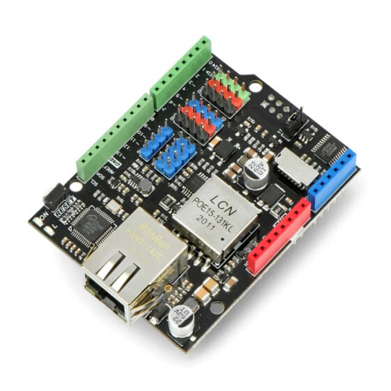 Ethernet and PoE Shield - W5500 - Ethernet and PoE Shield for Arduino - DFRobot DFR0850