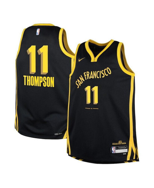 Футболка для малышей Nike Свингман Replica Klay Thompson черная для Golden State Warriors 2023/24 - Городская коллекция