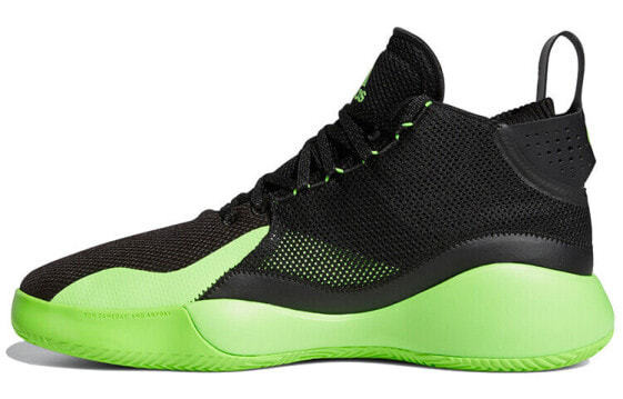 Кроссовки Adidas D Rose 773 2020 черно-зеленые