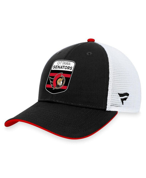 Men's Black Ottawa Senators 2023 NHL Draft On Stage Trucker Adjustable Hat