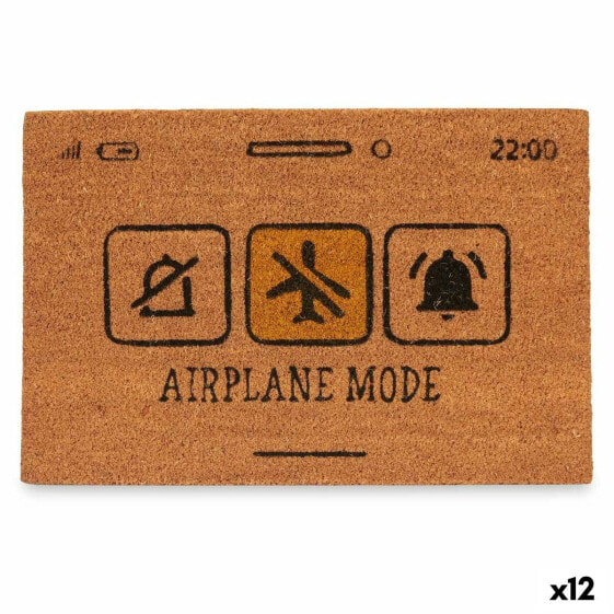 Дверной Коврик Airplane Mode Жёлтый Натуральный 60 x 1 x 40 cm (12 штук)