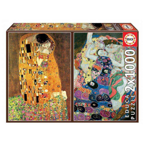EDUCA BORRAS 2 X 1000 Pieces The Kiss And The Virgin Gustav Kilimt Puzzle