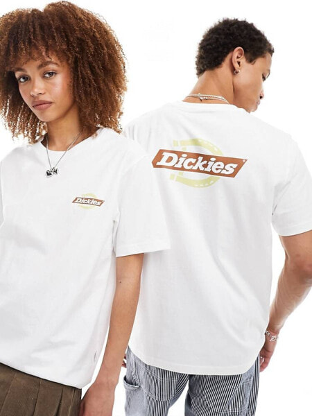 Dickies ruston back print t-shirt in white