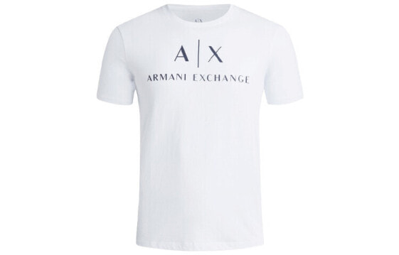 ARMANI EXCHANGE SS21 字母印花圆领短袖T恤 男款 白色 送礼推荐 / Футболка ARMANI EXCHANGE SS21 T 8NZTCJ-Z8H4Z-1100