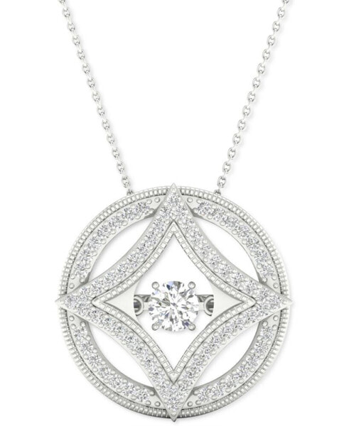 Diamond Fashion 18" Pendant Necklace (1/4 ct. t.w.) in 10k White Gold