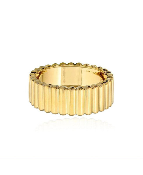 Кольцо Alev Jewelry Thick Striped Gold