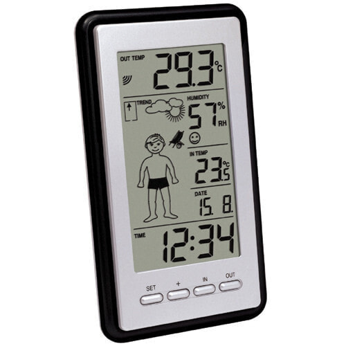 technoTrade Technoline WS 9632 IT - Black - Outdoor thermometer - Thermometer - Thermometer - 100 m - Battery