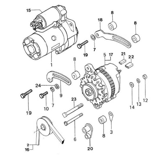 VETUS 50A M4.14 Alternator