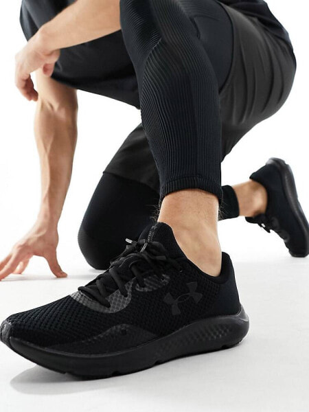 Under Armour Charged Pursuit 3 trainers in all black