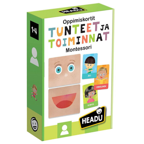 HEADU Flashcards Emotions And Actions Montessori In Finnish Lang doll