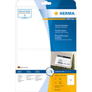HERMA 4519 - White - Rounded rectangle - Laser - 199.6 mm - 143.5 mm - 40 pc(s)