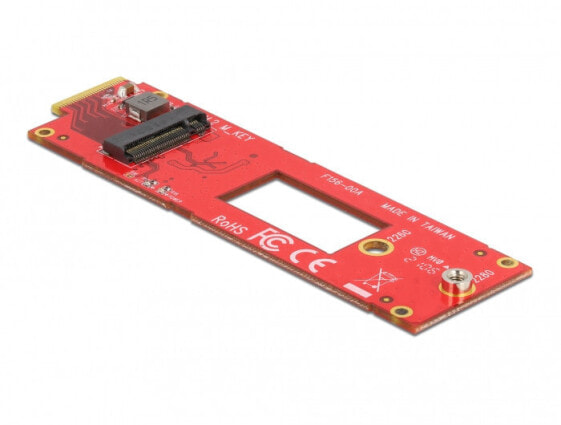 Шнур PCI-E 4.0 Delock 63797, красный, длина 31 мм, ширина 111 мм