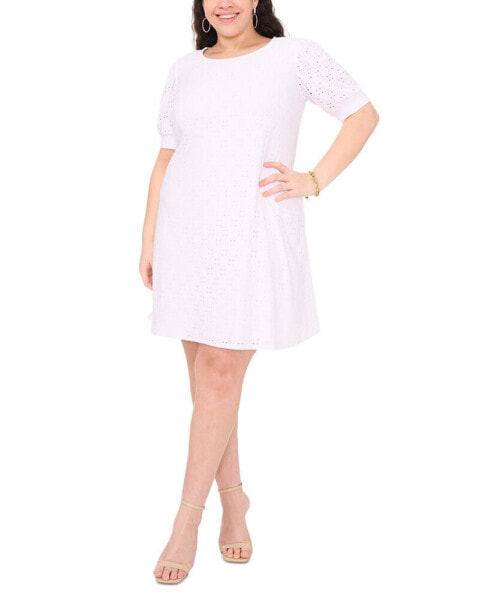 Plus Size Eyelet A-Line Dress