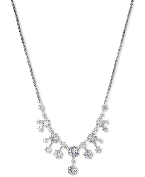 Rhodium-Plated Cubic Zirconia Statement Necklace, 16" + 2" extender, Created for Macy's