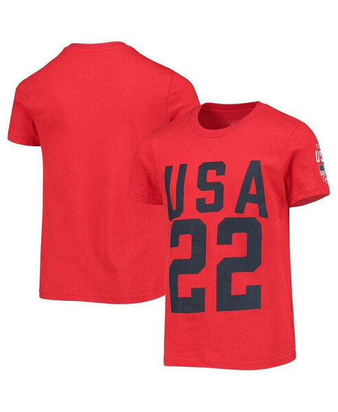 Big Girls Red Team USA 2022 Winter Olympics T-shirt