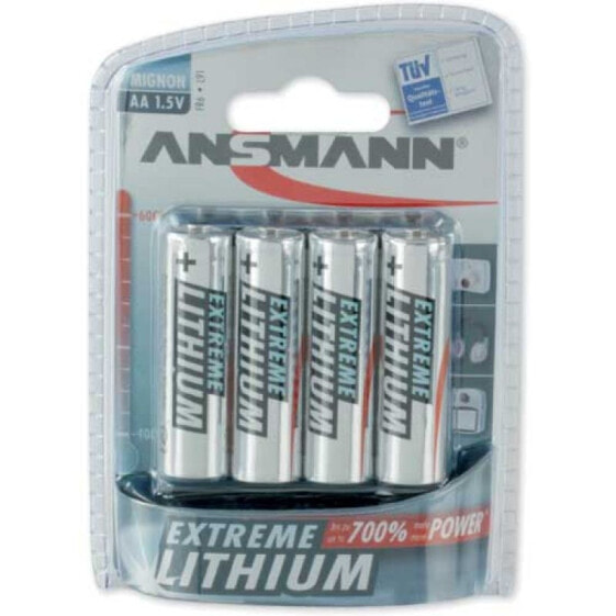 Ansmann Extreme Lithium AA Mignon - Single-use battery - Lithium - 4 pc(s) - 10 year(s) - Silver - -40 - 60 °C