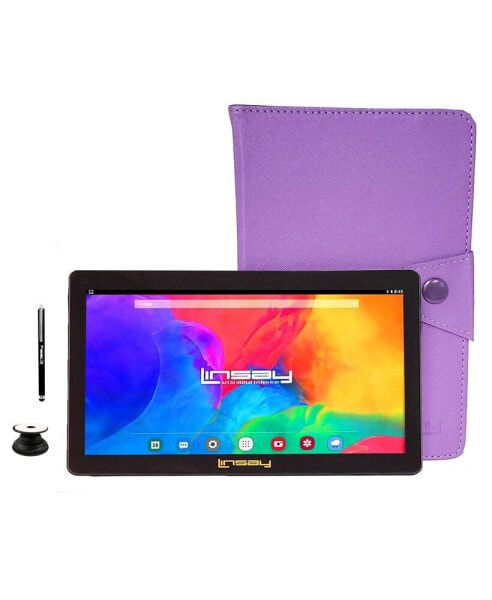 New 7" Wi-Fi Tablet Bundle with Purple Case, Pop Holder and Pen Stylus with 2GB RAM 64GB Newest Android 13