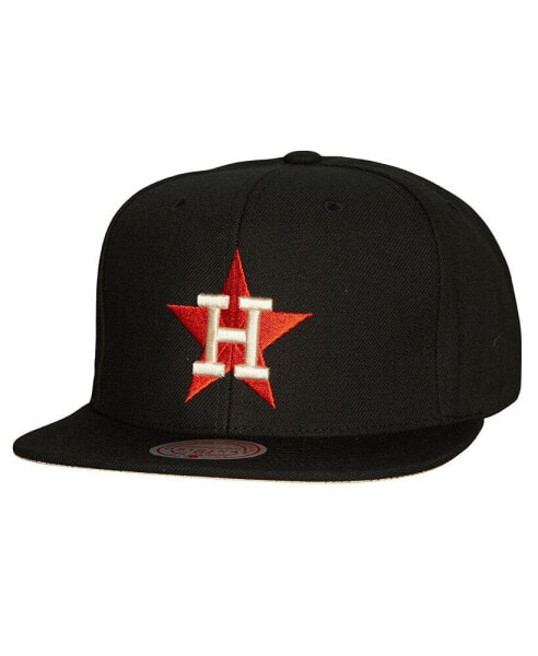 Men's Black Houston Astros Cooperstown Collection True Classics Snapback Hat