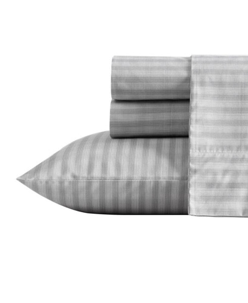 Michael Plaid Cotton Percale 4-Piece Sheet Set, King