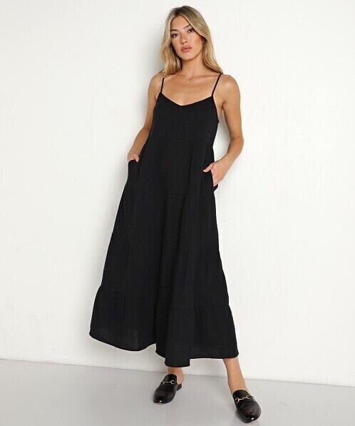 Show Me Your Mumu 302990 Women Caroline Maxi Dress Black size XS