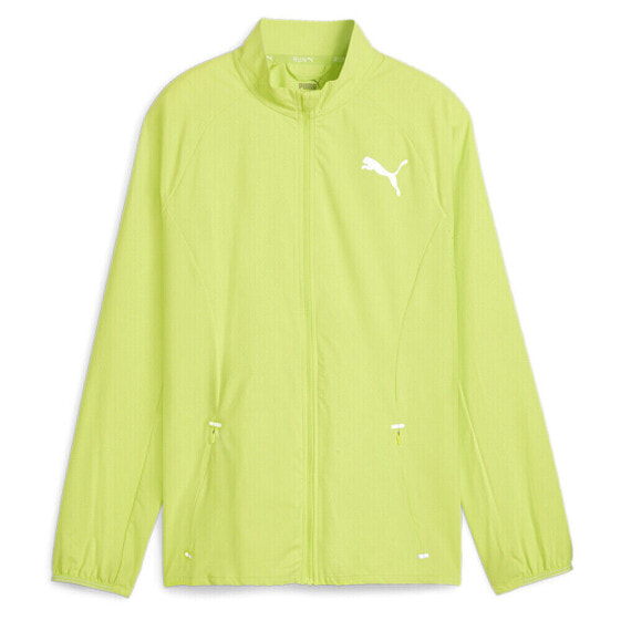 Puma Run Elite Ultraweave Full Zip Jacket Womens Green Casual Athletic Outerwear