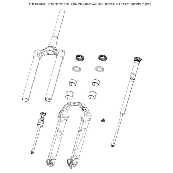 Вилка воздушно-пружинная ROCKSHOX Fork Spring Sealhead DebonAir SID Bushing