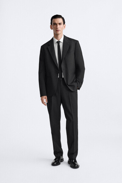 Straight-fit suit blazer