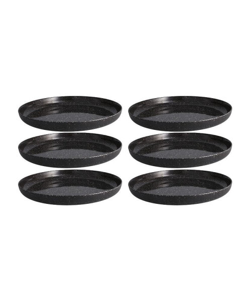 Melamine Camp Charcoal Coupe Round Plate 11" Set/6