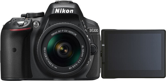 Nikon D5300 Digital SLR Camera, Body Only, 24.2 Megapixels, 8.1 cm (3.2 Inch) LCD Display, Full HD, HDMI, WiFi, GPS, AF System with 39 Measuring Fields, Black