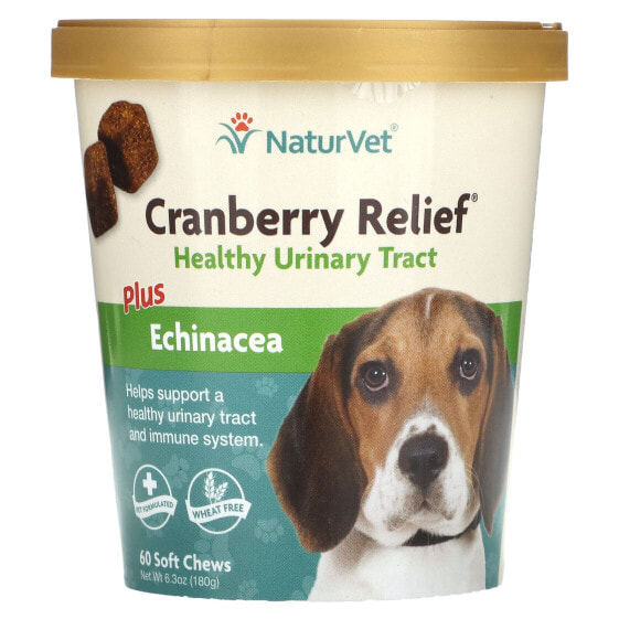 Cranberry Relief, Healthy Urinary Tract + Echinacea, For Dogs, 60 Soft Chews, 6.3 oz (180 g)