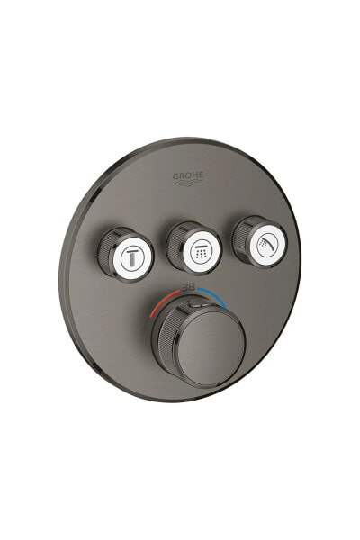 Smartcontrol Ankastre Termostatik 3 Çıkışlı Banyo Bataryası Brushed Hard Graphite - 29121al0