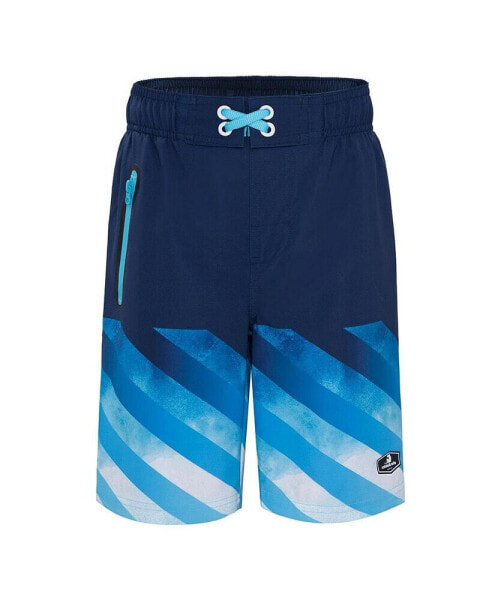 Boys 4-Way Stretch Quick Dry Board Shorts Swim Trunks with Mesh Lining UPF50+