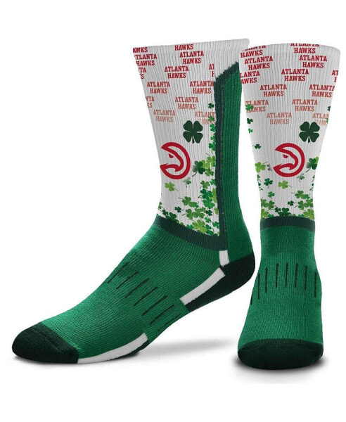 Men's Atlanta Hawks Four Leaf St. Patrick's Day V-Curve Crew Socks