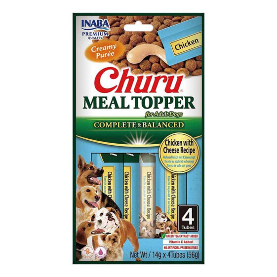 INABA Churu Meal Topper Chicken with cheese 4 x dog treat 14g