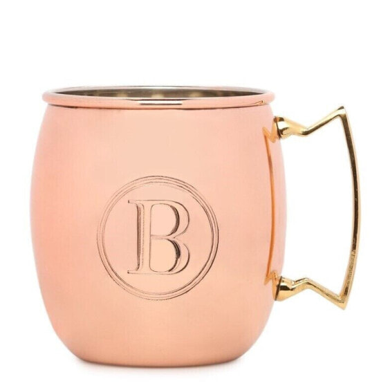 Old Dutch 16-Oz. Monogrammed Solid Copper Moscow Mule Mug, B