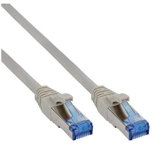 InLine Patch Cable S/FTP PiMF Cat.6A halogen free 500MHz grey 100m